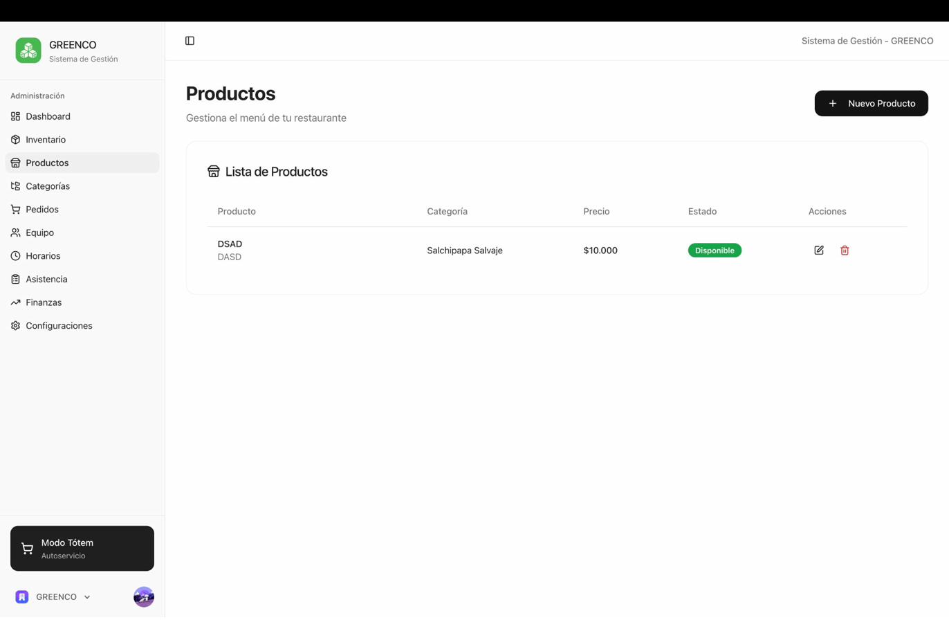 GreenCO en PC de caja